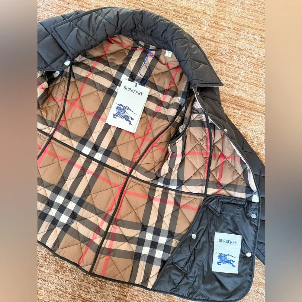 Burberry Cawthorne Slim Fit Quilted Jacket Black $1395 - Picture 11 of 12